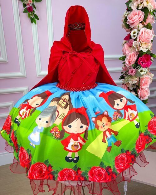 Vestido Infantil Temáticos Chapeuzinho Vermelho
