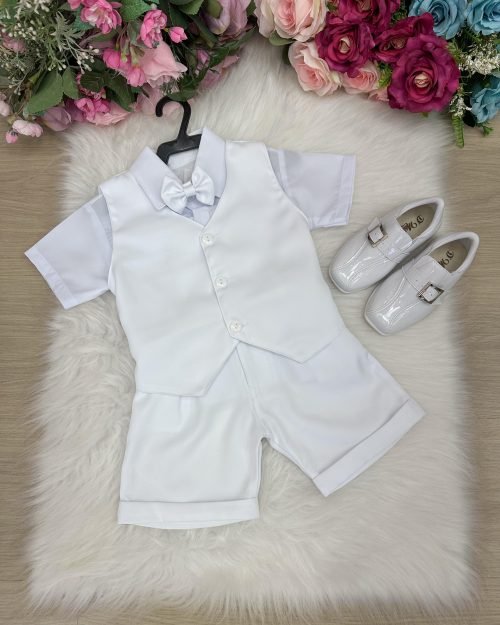 Conjunto Social Miss Cherry Leandro Colete Branco