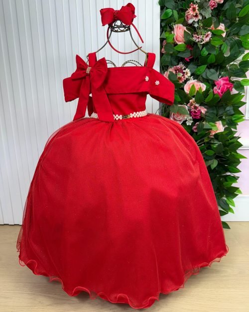 Vestido Banana Club Longo Doce Elegancia Vermelho