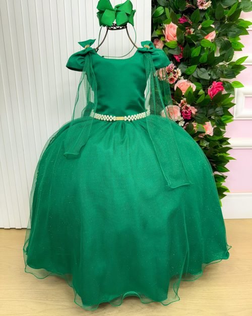 Vestido Banana Club Longo Diamante Verde Bandeira