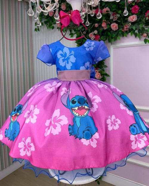 Vestido Infantil Temáticos Lilo e Stitch