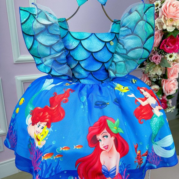 Vestido Temáticos Kids Ariel – A Pequena Sereia