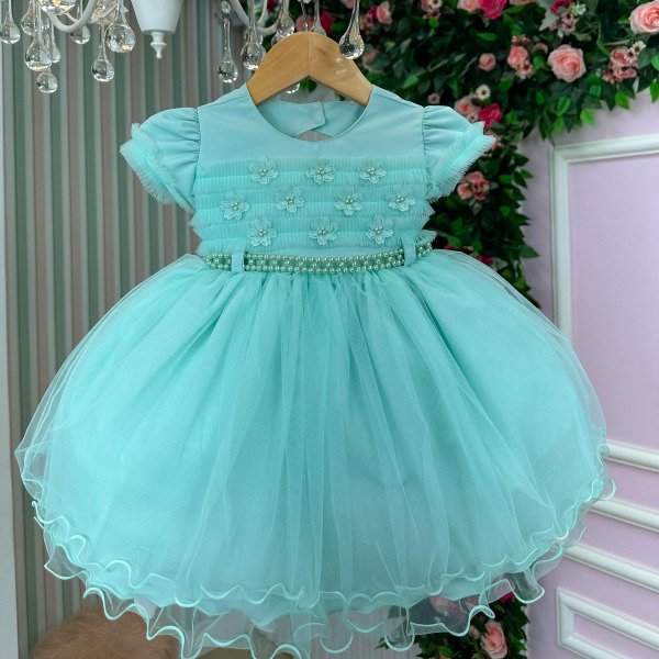 Vestido Menina Bonita Elaine Verde Menta
