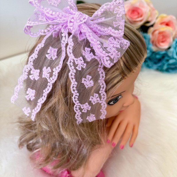 Laço Belli Jessica Renda Lilas