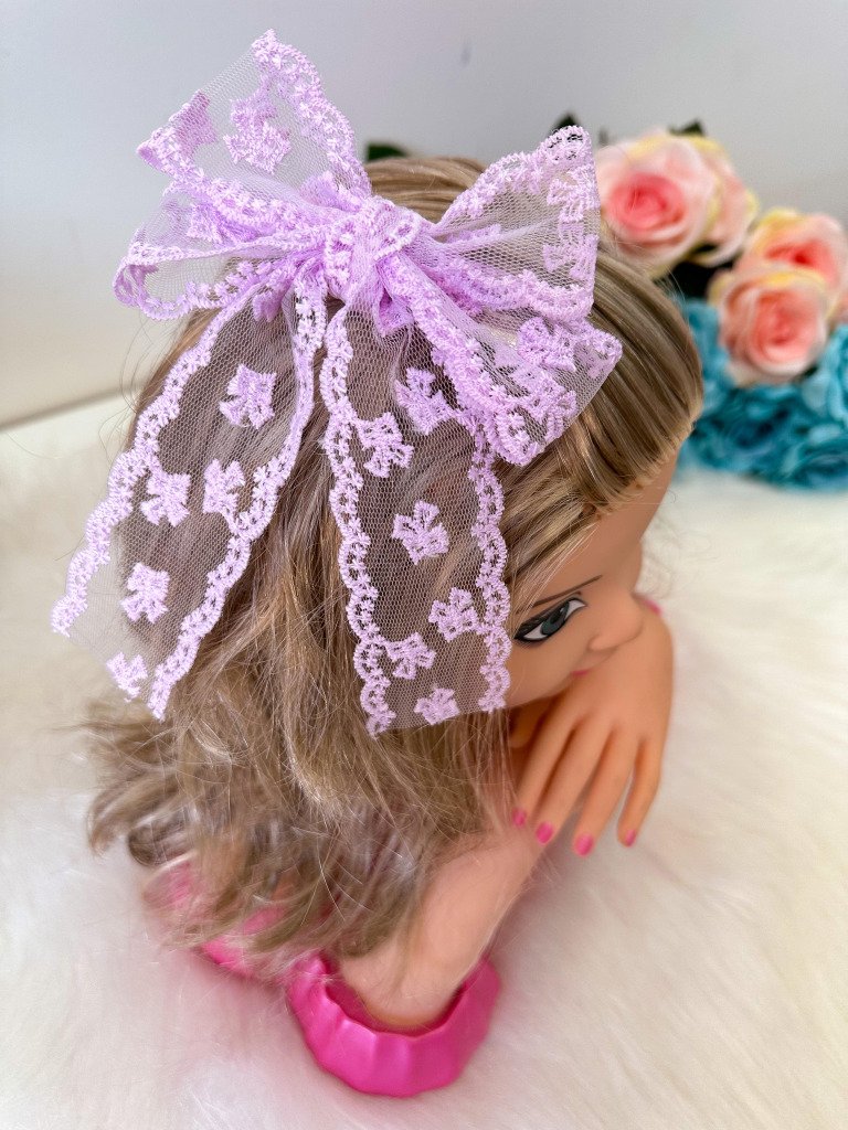 Laço Belli Jessica Renda Lilas