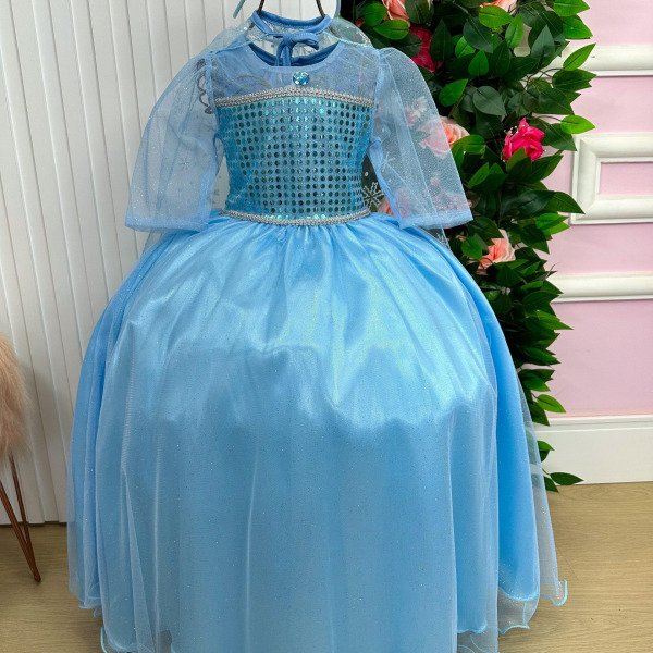 Fantasia Princesa Belli Elsa Frozen Longa