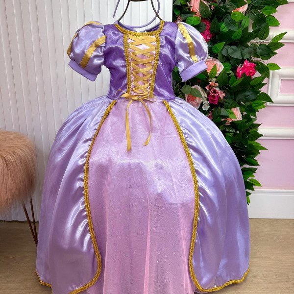Fantasia Longa Princesa Belli Rapunzel Modelo 2