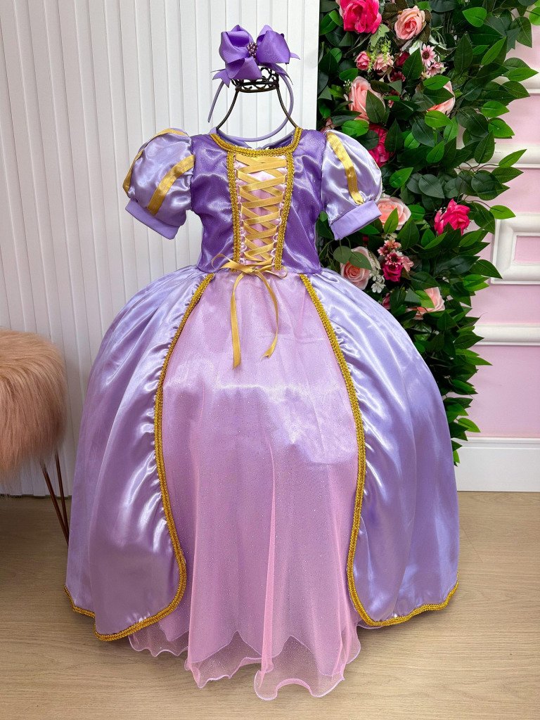 Fantasia Longa Princesa Belli Rapunzel Modelo 2