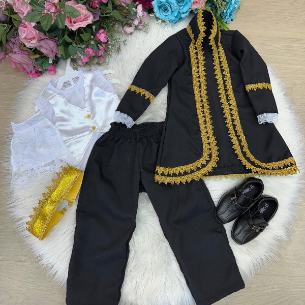 Fantasia Princesa Belli Principe Conde William Preto