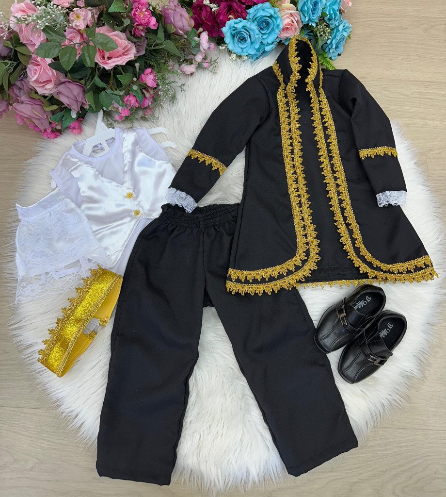 Fantasia Princesa Belli Principe Conde William Preto