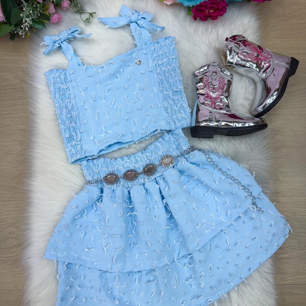 Conjunto Blogueirinha Clarissa Azul Bebe