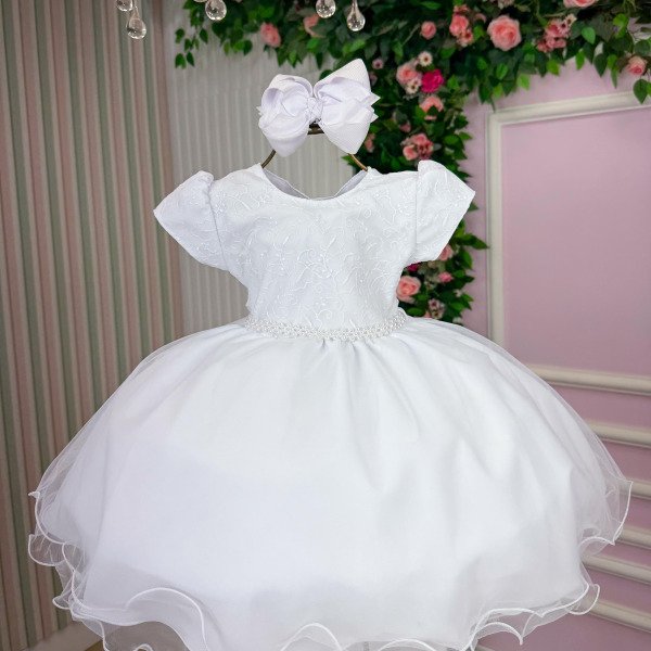 Vestido Vitoria Kids Maria Luiza Branco