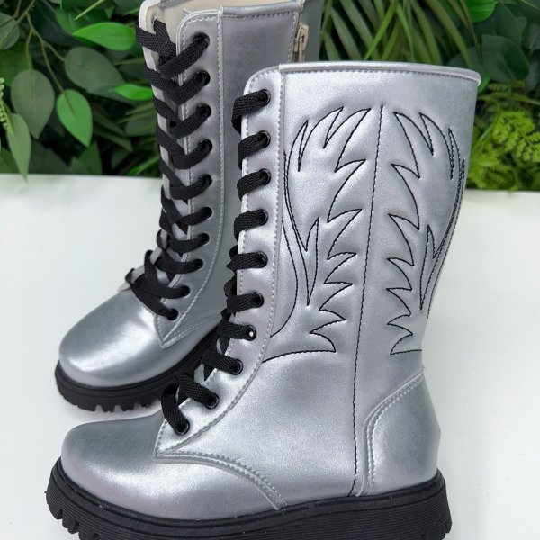 Bota/Coturno Flor di Mila Aylla Prata Boiadeira