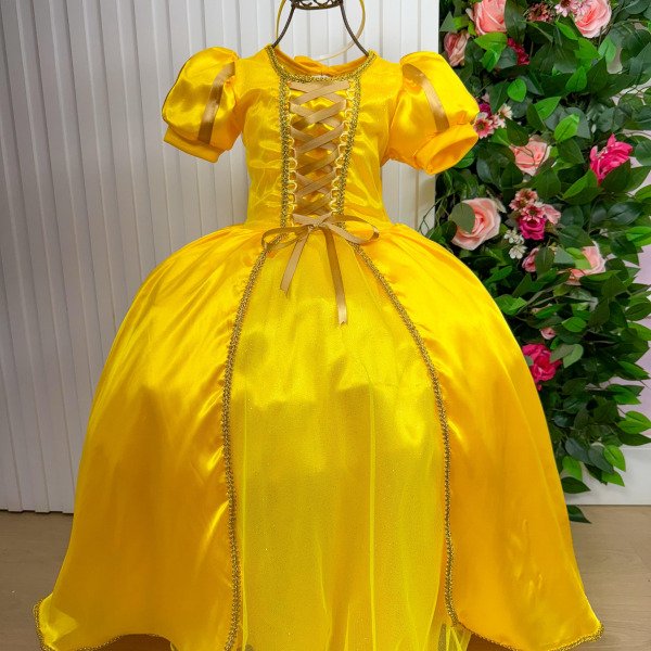 Fantasia Princesa Belli A Bela e a Fera Longa Modelo 2