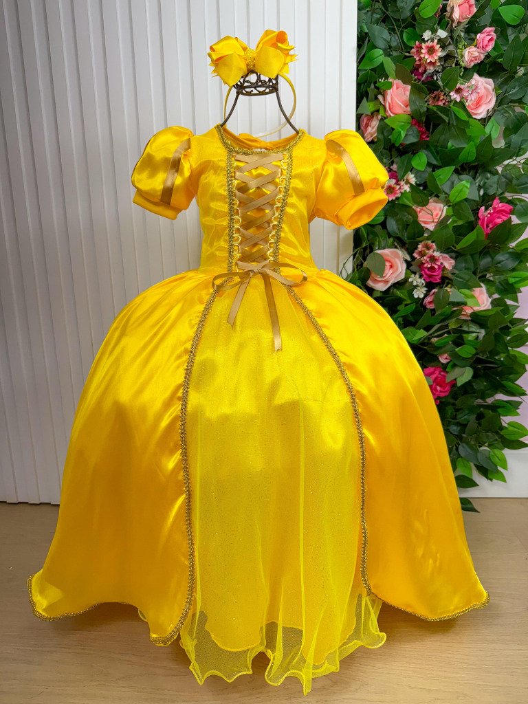 Fantasia Princesa Belli A Bela e a Fera Longa Modelo 2