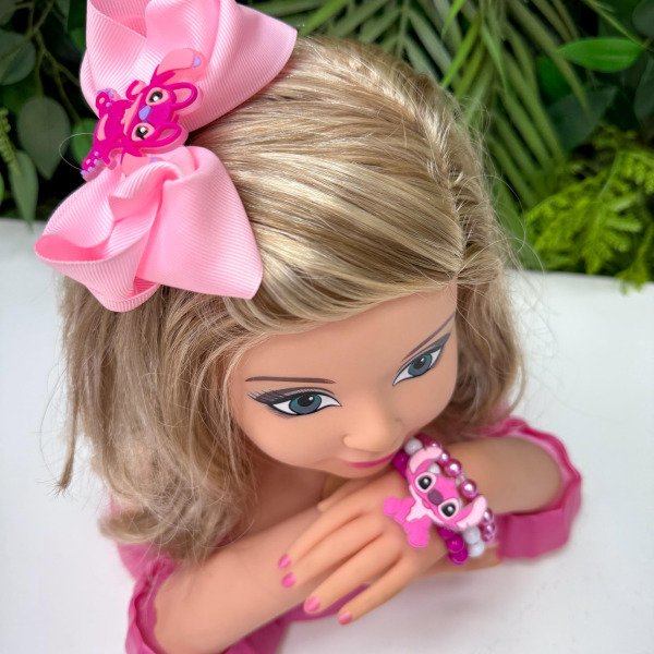 Laço Belli Tematico Angel + Pulseira Rosa