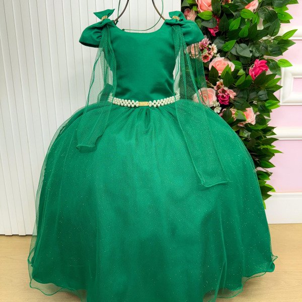 Vestido Banana Club Longo Diamante Verde Bandeira