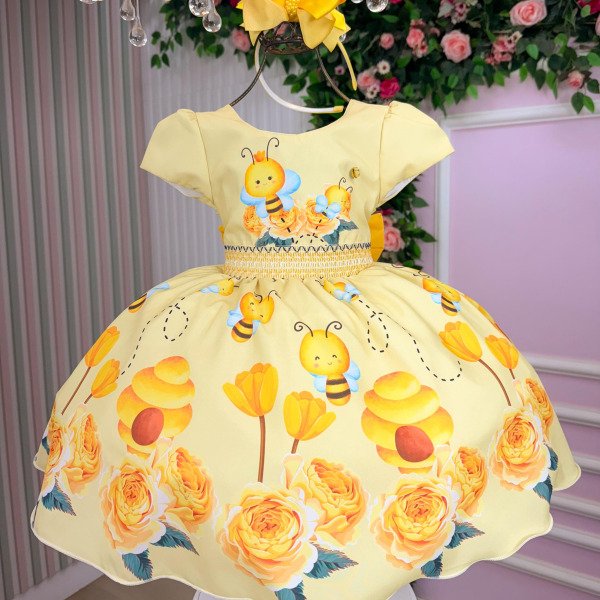 Vestido Temáticos Kids Abelha – Abelhinha