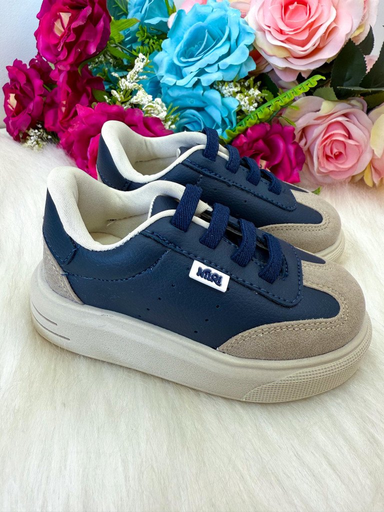 Tenis Nilqi Masculino Enzo Azul Marinho e Off